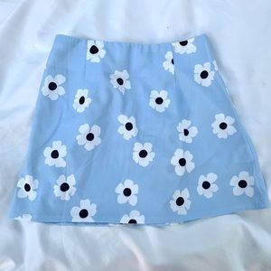Princess Polly Aesthetic Blue Shelly Floral Mini Skirt